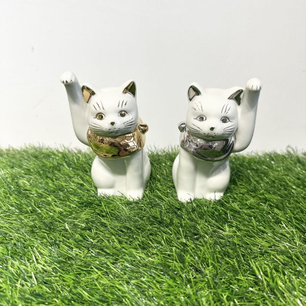 日本製/ 小隻江戶領巾招財貓10cm 