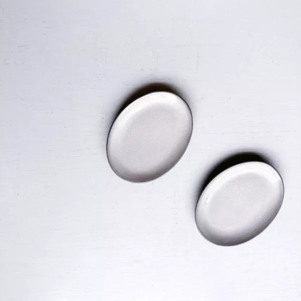 星空灰釉小橢圓盤 
