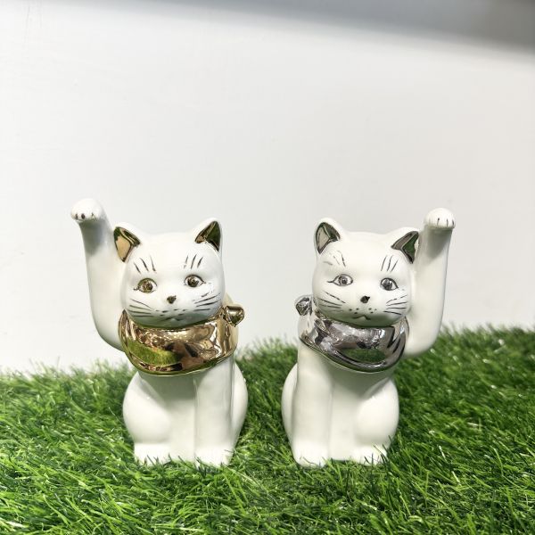 日本製/ 小隻江戶領巾招財貓10cm 