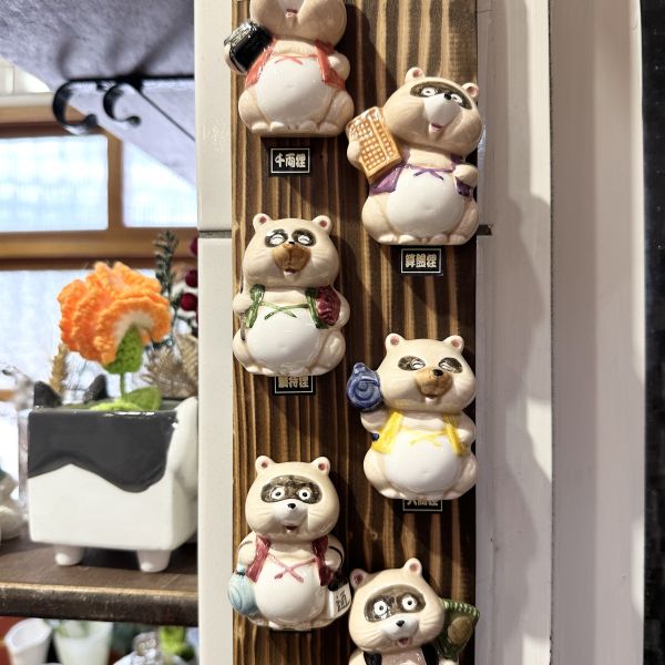 日本製/ 七福招財板附掛飾/狸貓/招財貓 