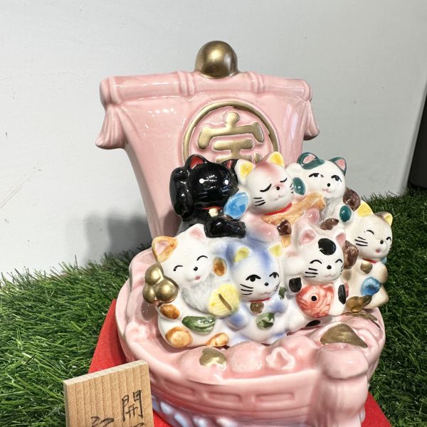 日本製/ 七福招財貓寶船存錢筒 