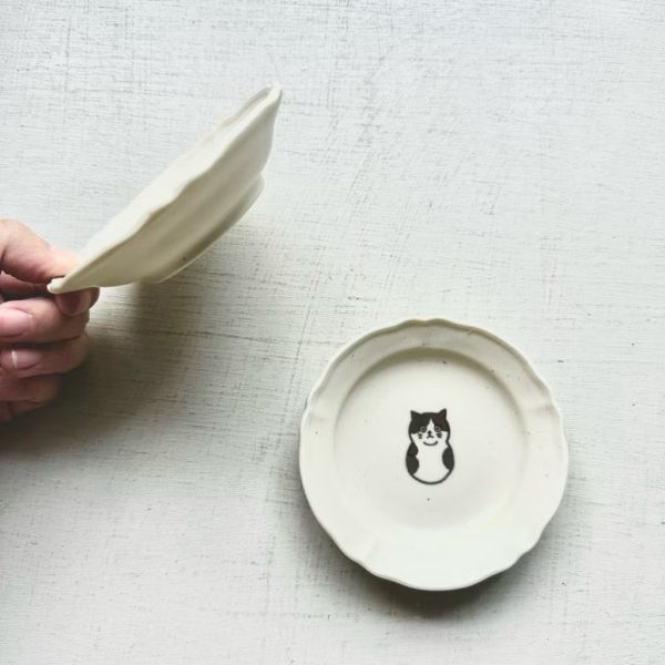 日本製/ 單隻貓咪小碟子 