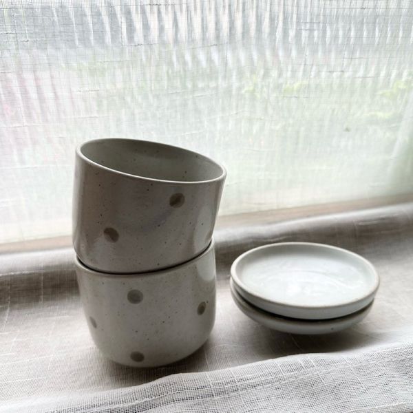 日本製/ 水玉點點茶碗蒸 