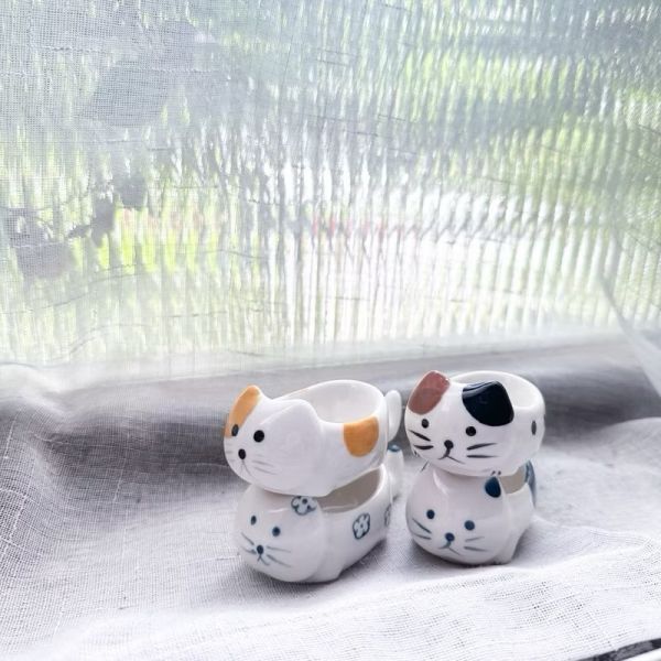 貓咪沾醬&筷架兩用碟 