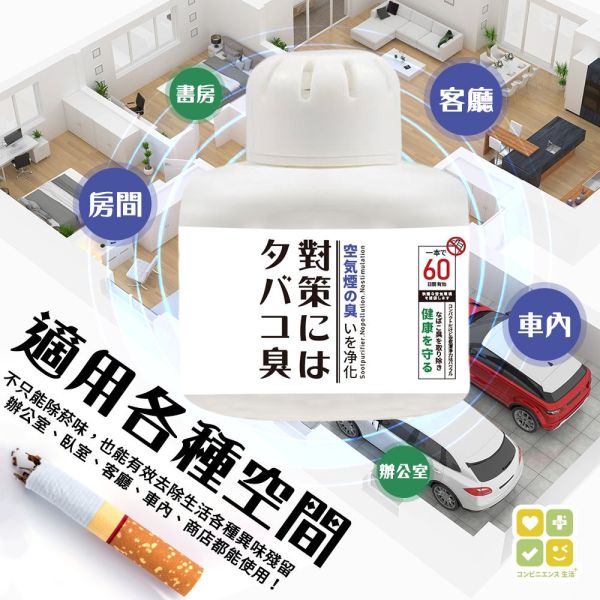 【黑店9481】日本捕捉菸臭味好清新淨菸魔盒5瓶組 