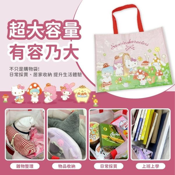 【黑店9481】正版授權三麗鷗Hello kitty十分有力編織購物袋4入組 