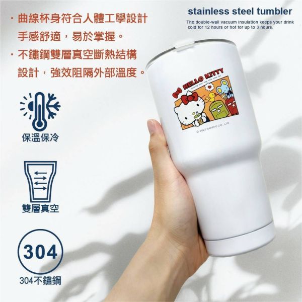 限量款三麗鷗正版授權HELLO KITTY不鏽鋼冰霸杯900ml 