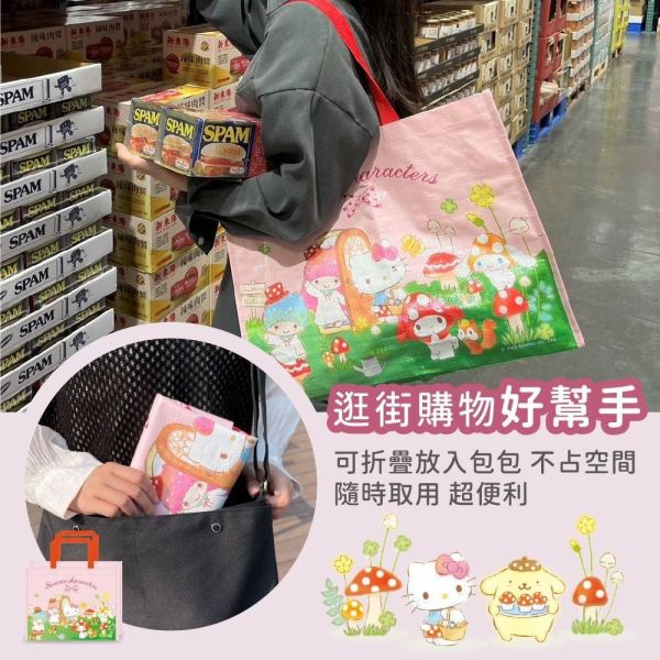【黑店9481】正版授權三麗鷗Hello kitty十分有力編織購物袋4入組 
