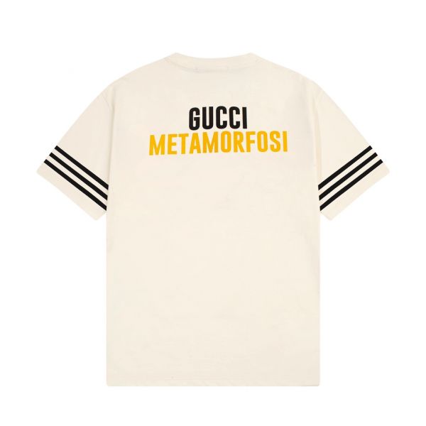 AdidasXGucci 織帶和GG字母交織圖案(白) 