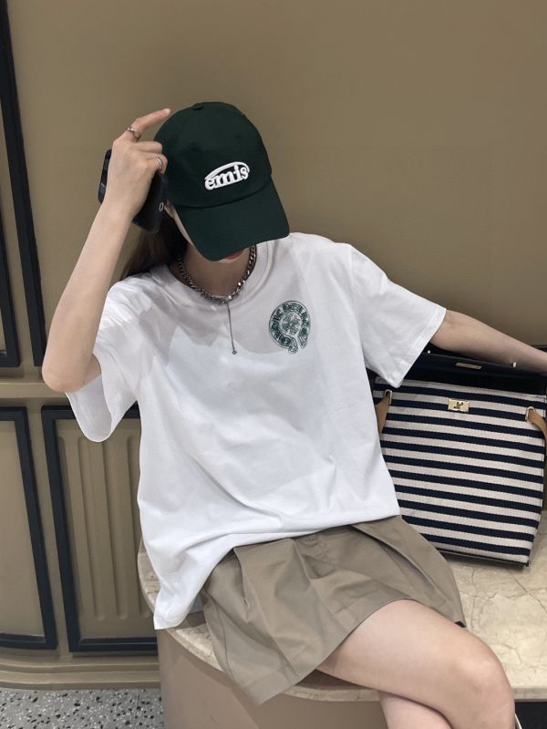 Chrome hearts CH克羅心前後黑綠重影短袖T恤 