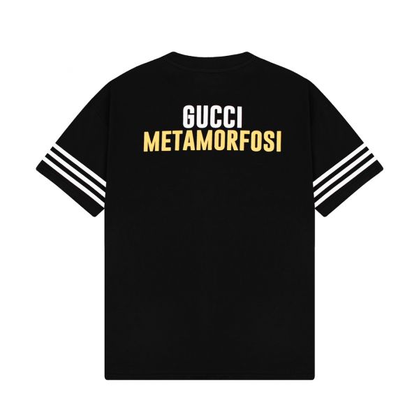AdidasXGucci 織帶和GG字母交織圖案(黑) 