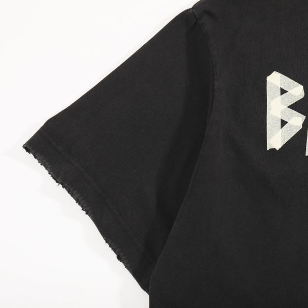 Balenciaga 洗水做舊 磨破 膠帶T恤 