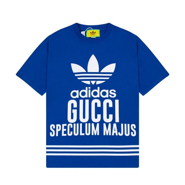 Adidas x Gucci 「adidas Theatrum Catoptricum Polydicticum Gucci」印花(藍) 