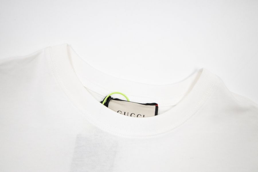 Gucci 印花字母logo老虎套長袖衛衣(白) 