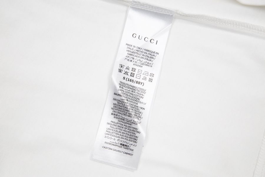 Gucci 印花字母logo老虎套長袖衛衣(白) 