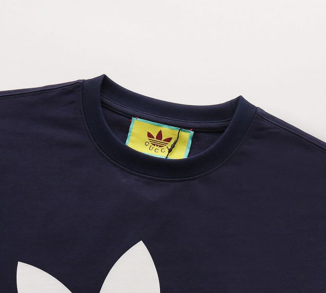 Adidas x Gucci logo短袖三葉草(藍) 