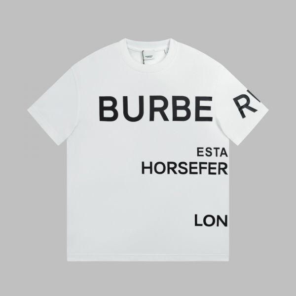 Burberry BBR Horseferry 印花棉質寬鬆 T(白) 
