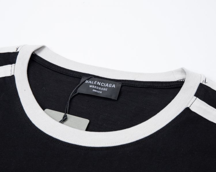 Balenciaga 黑白配拼色圓領 