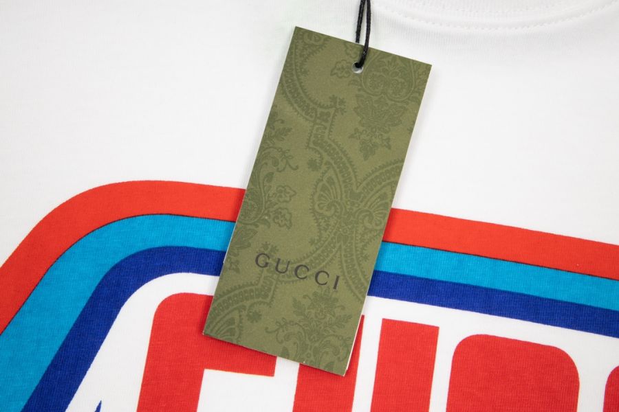 Gucci 印花字母logo老虎套長袖衛衣(白) 