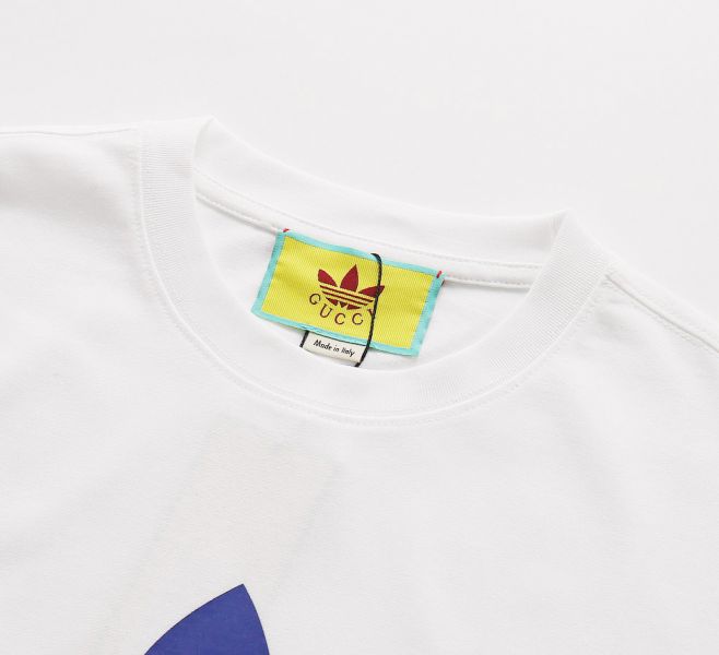 Adidas x Gucci logo短袖三葉草(白) 