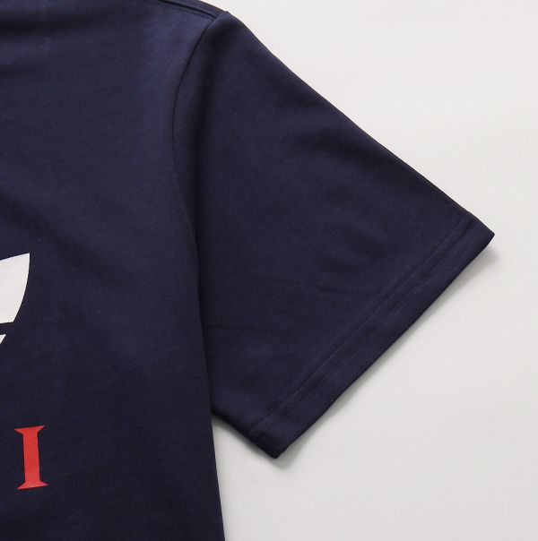 Adidas x Gucci logo短袖三葉草(藍) 