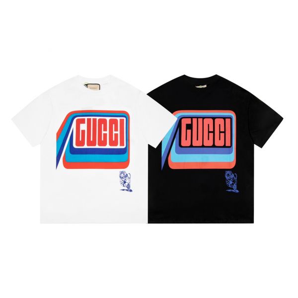 Gucci 印花字母logo老虎套長袖衛衣(黑) 
