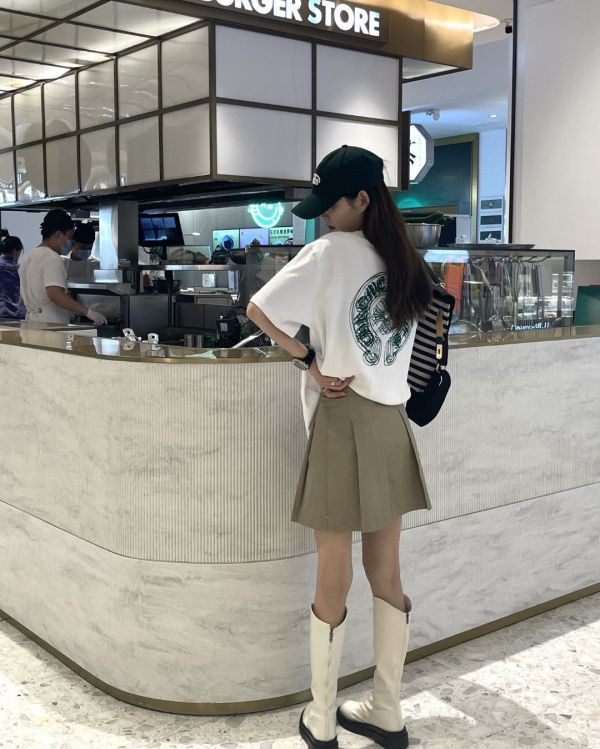 Chrome hearts CH克羅心前後黑綠重影短袖T恤 