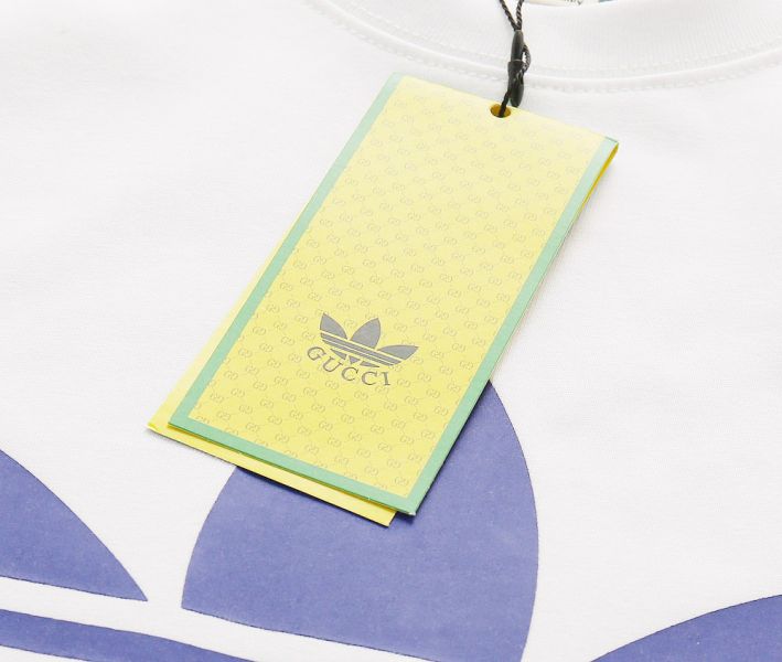 Adidas x Gucci logo短袖三葉草(白) 