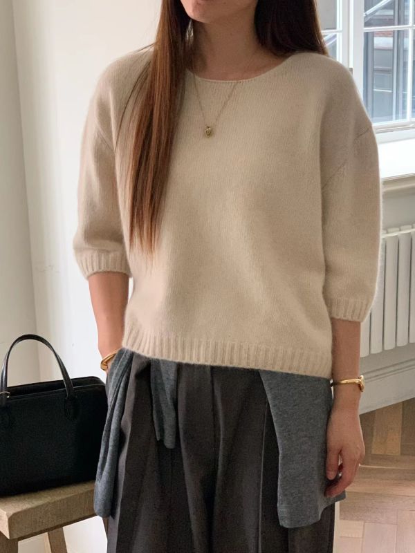 莫蘭迪浪漫7分袖毛衣 