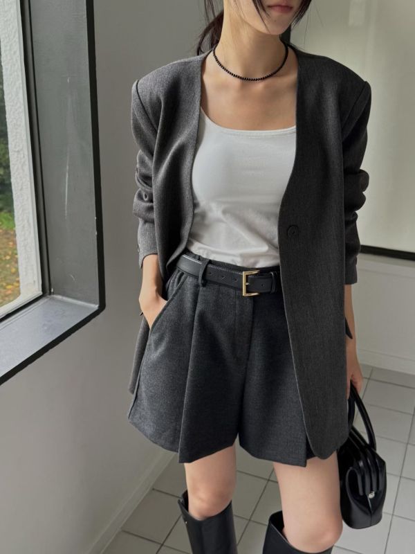 羊毛混紡西裝短褲 
