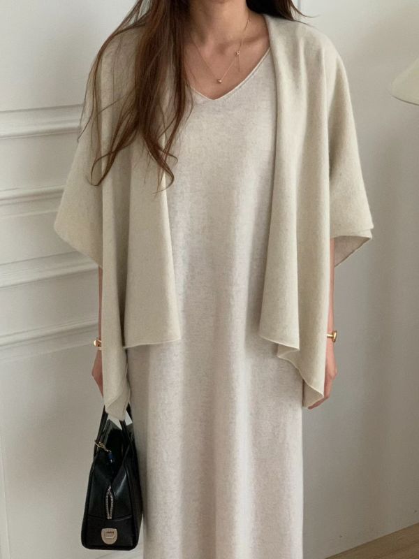 高級毛料優雅斗篷 