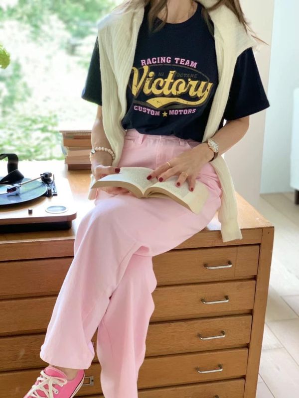 Victory字樣復古T 