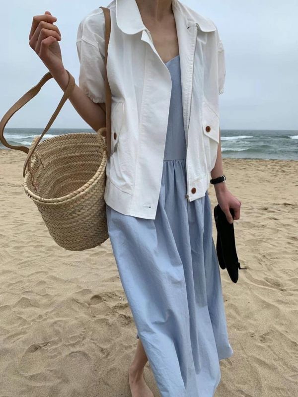 朝氣鄰家細帶洋 長裙,短裙,洋裝,碎花洋裝,襯衫洋裝,背心洋裝,度假洋裝,雪紡洋裝,雪紡長裙,百褶裙,牛仔裙,吊帶裙,毛裙,包臀裙,合身裙,魚尾裙,休閒洋裝