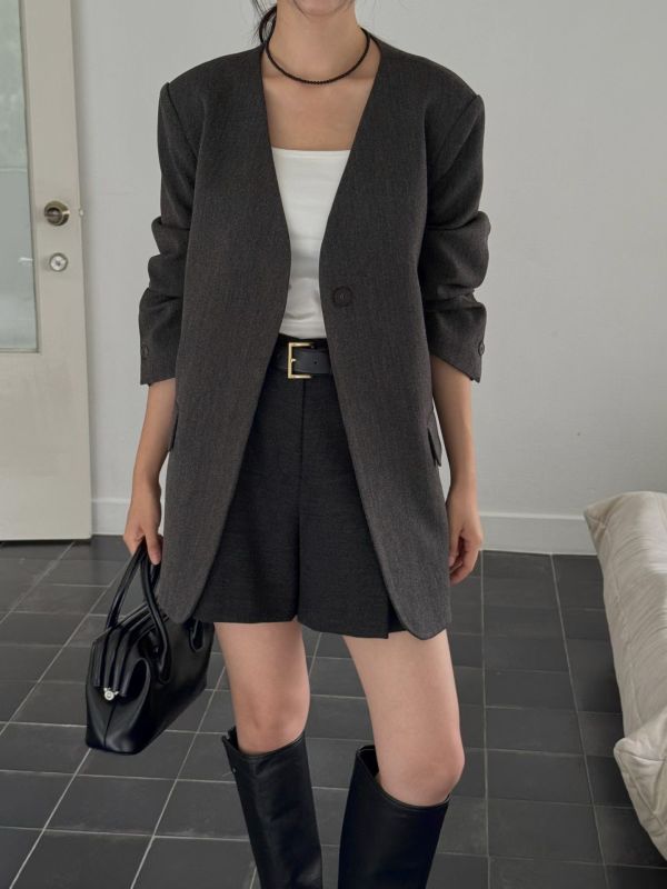 羊毛混紡西裝短褲 