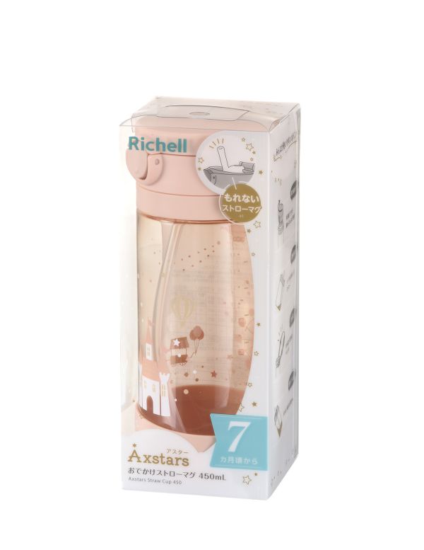 Richell 利其爾 AX新款幻夢系列  吸管水杯 450ml 日本,Richell,水杯,combi,mug,兒童水杯,吸管杯