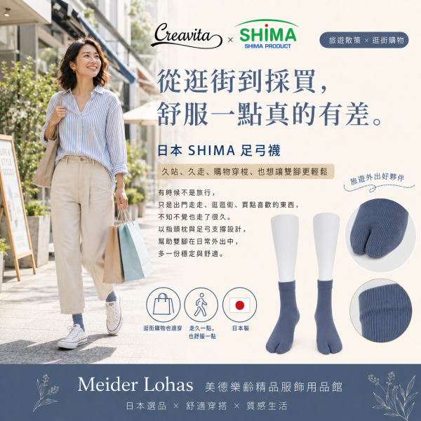 日本 SHIMA 足弓襪｜男女兼用 日本SHIMA足弓襪、SHIMA足弓襪、足弓襪、鞋墊襪、機能襪、足弓支撐襪、男女兼用足弓襪、男女適穿機能襪、男女性足弓支撐襪、日本製襪子、旅遊襪、旅行走路襪、逛街舒適襪、逛街久走襪、分趾襪、樂齡足部用品、舒適步行襪、美德樂齡