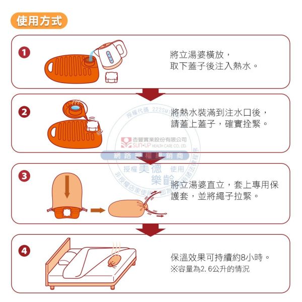 丹下立湯婆立式熱水袋-L&B型綠色(2.0L) 