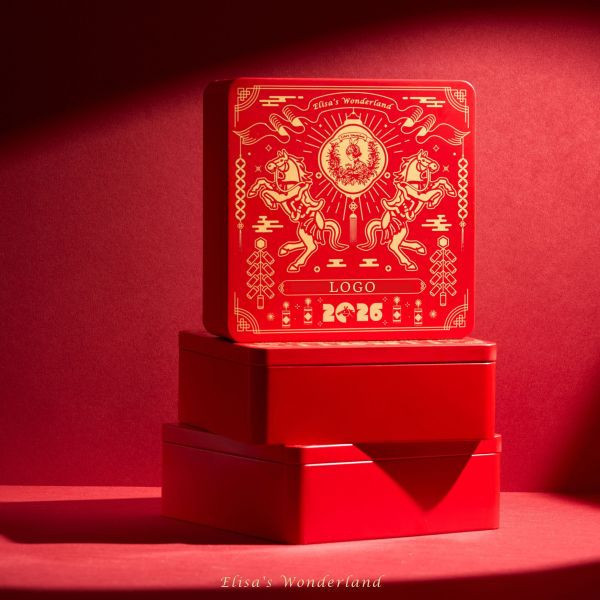 【買十送一】馬年限定新年餅乾禮盒(鐵盒封面可印製企業LOGO) 