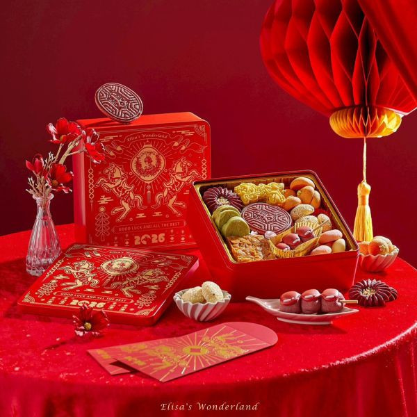 【買十送一】馬年限定新年餅乾禮盒(鐵盒封面可印製企業LOGO) 