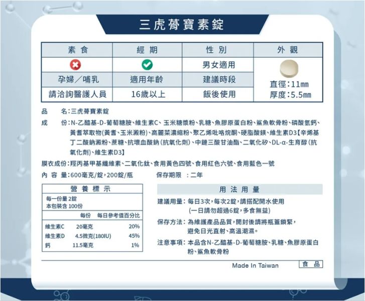 鐵牛｜蓇寶素 葡萄糖胺錠 