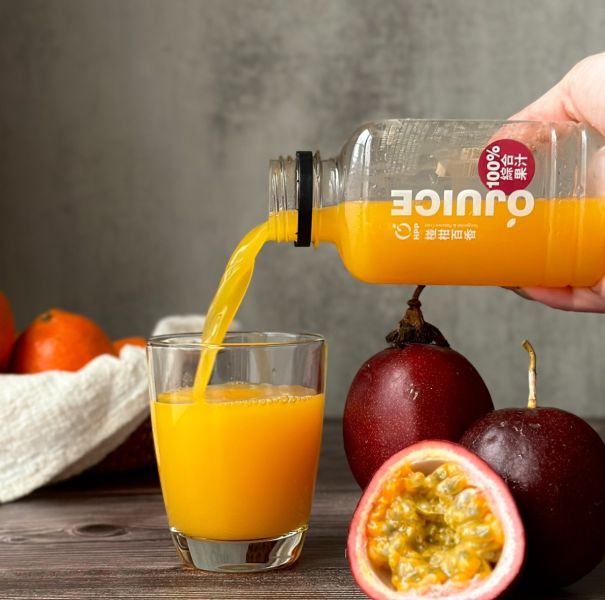 (冷藏)OJUICE/冷壓鮮榨椪柑百香綜合果汁/300ml OJUICE,椪柑,百香果,維生素C,膳食纖維