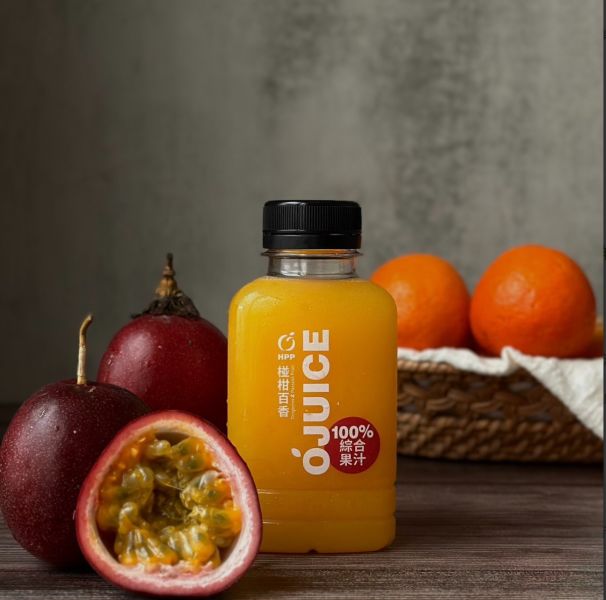 (冷藏)OJUICE/冷壓鮮榨椪柑百香綜合果汁/300ml OJUICE,椪柑,百香果,維生素C,膳食纖維