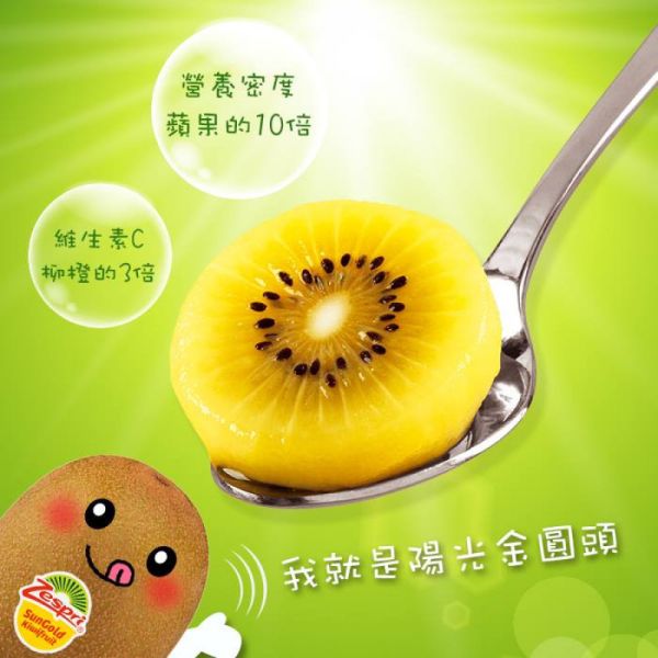 (冷藏)Sun Organic/紐西蘭有機陽光金圓頭奇異果/540g±5%/5粒 有機,紐西蘭,帶皮吃,黃金奇異果,Zespri