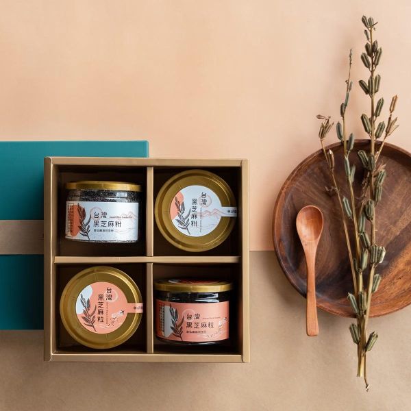 金弘/台灣烏麻粒粉香禮盒/4罐 雀莉家,金弘,台灣烏麻粒粉香禮盒,台灣芝麻,母親節禮盒