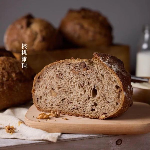 【冷凍】樂田/核桃雜糧酸麵包/350g*1入 樂田麵包屋,台北捷運,酸麵包,酸種,核桃,雜糧麵包