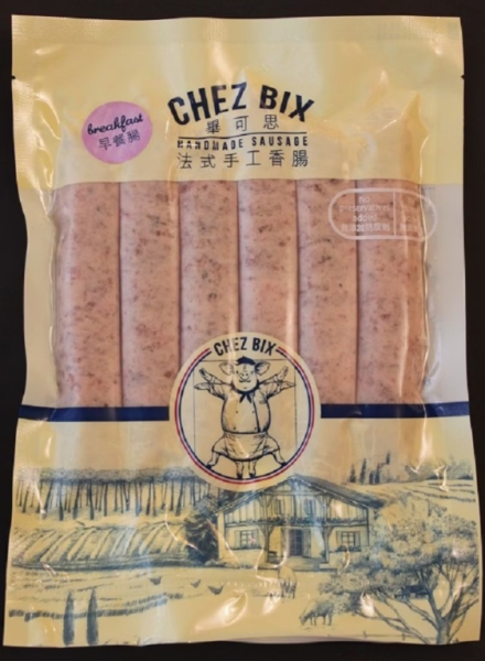 【冷凍】Chez Bix畢可思/法式手工香腸/早餐腸/60g*6 Chez Bix,畢可思,早餐腸