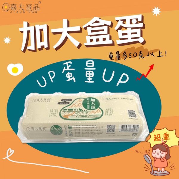 (冷藏)嘉大蛋品/加大蛋特大洗選蛋/10入/650g±20g 大粒卵,嘉大,加大蛋
