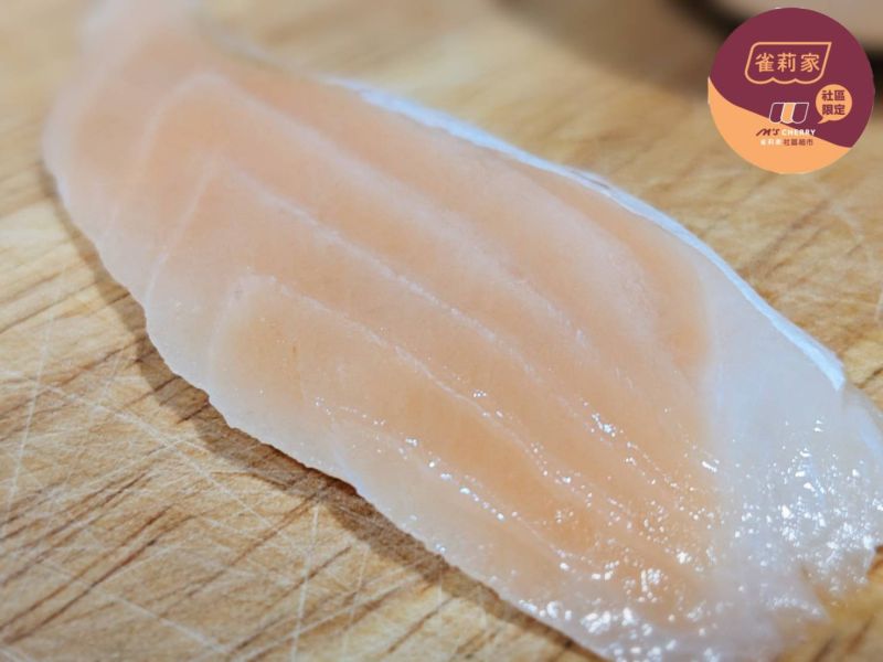 【冷凍】雀莉家/鮭魚TORO刺身切(生鮭肚片)/9g*20片 鮭魚,TORO,刺身,燒肉,鮭魚魚油,生鮭肚片