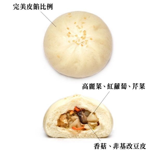 【冷凍】豆舖子/素菜包/107g*3入 