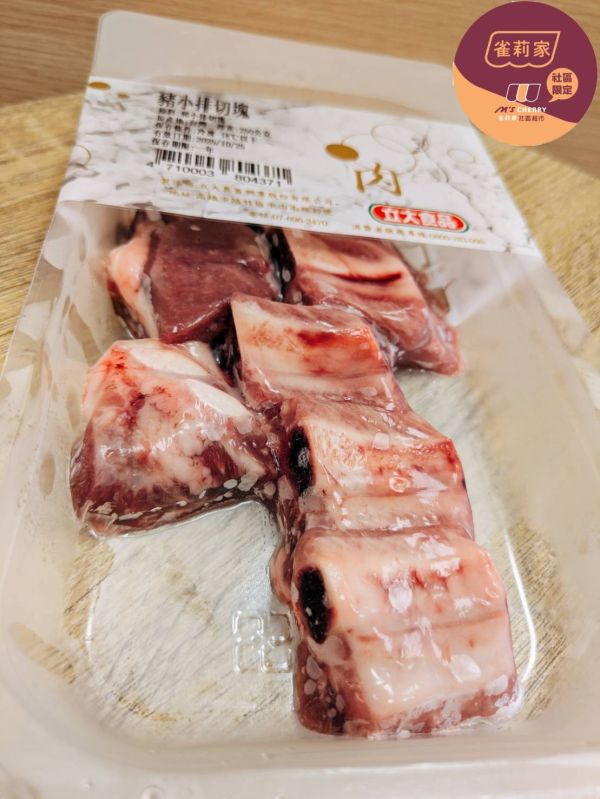 【冷凍】立大/台灣豬小排切塊/250g 立大,豬小排,真空貼體
